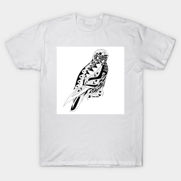 the peregrine falcon bird in ecopop T-Shirt by jorge_lebeau